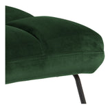 Alba Lounge Chair, Forest Green Velvet/Mat Black