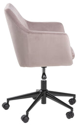 Amada Office Chair, Dusty Rose Velour