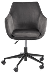 Amada Office Chair, Dark Grey Velvet