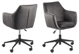 Amada Office Chair, Dark Grey Velvet