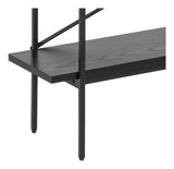 Angus Shelf w. 5 hyller/skap, H188xb172, svart melamin/metall