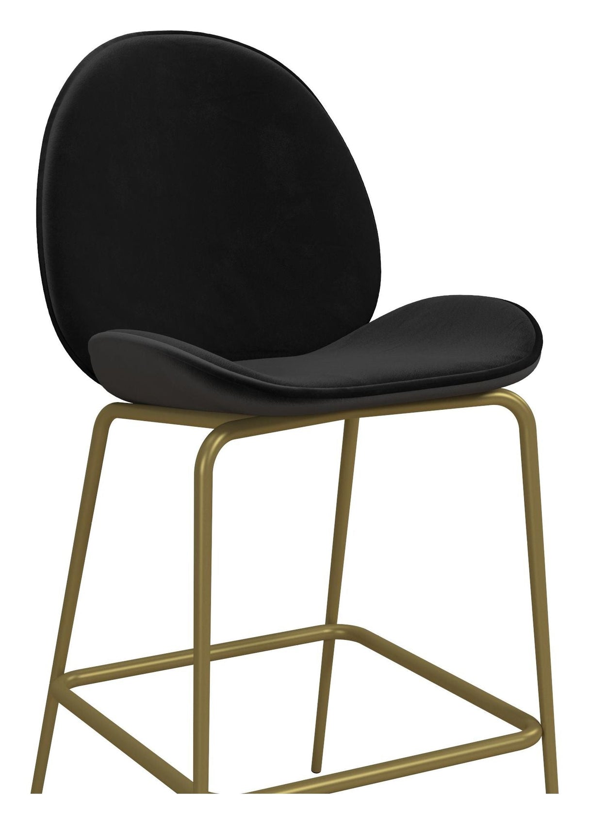 Astor Counterchair, polstret, svart fløyel