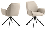 Glenda, spisestol med/armlener - Beige