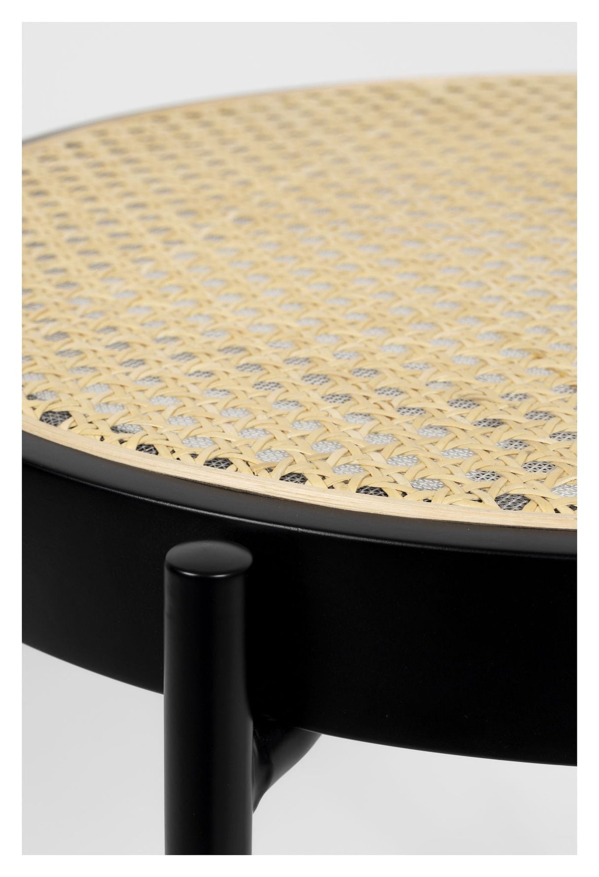 Spike sidebord, Ø50, Rattan/Beech