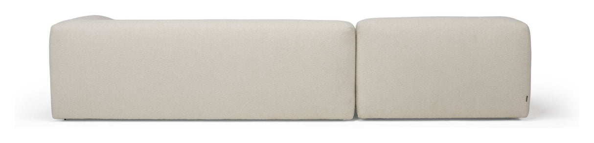 Kornum Sofa med Chaise Longue igjen, Offwhite Bouclé