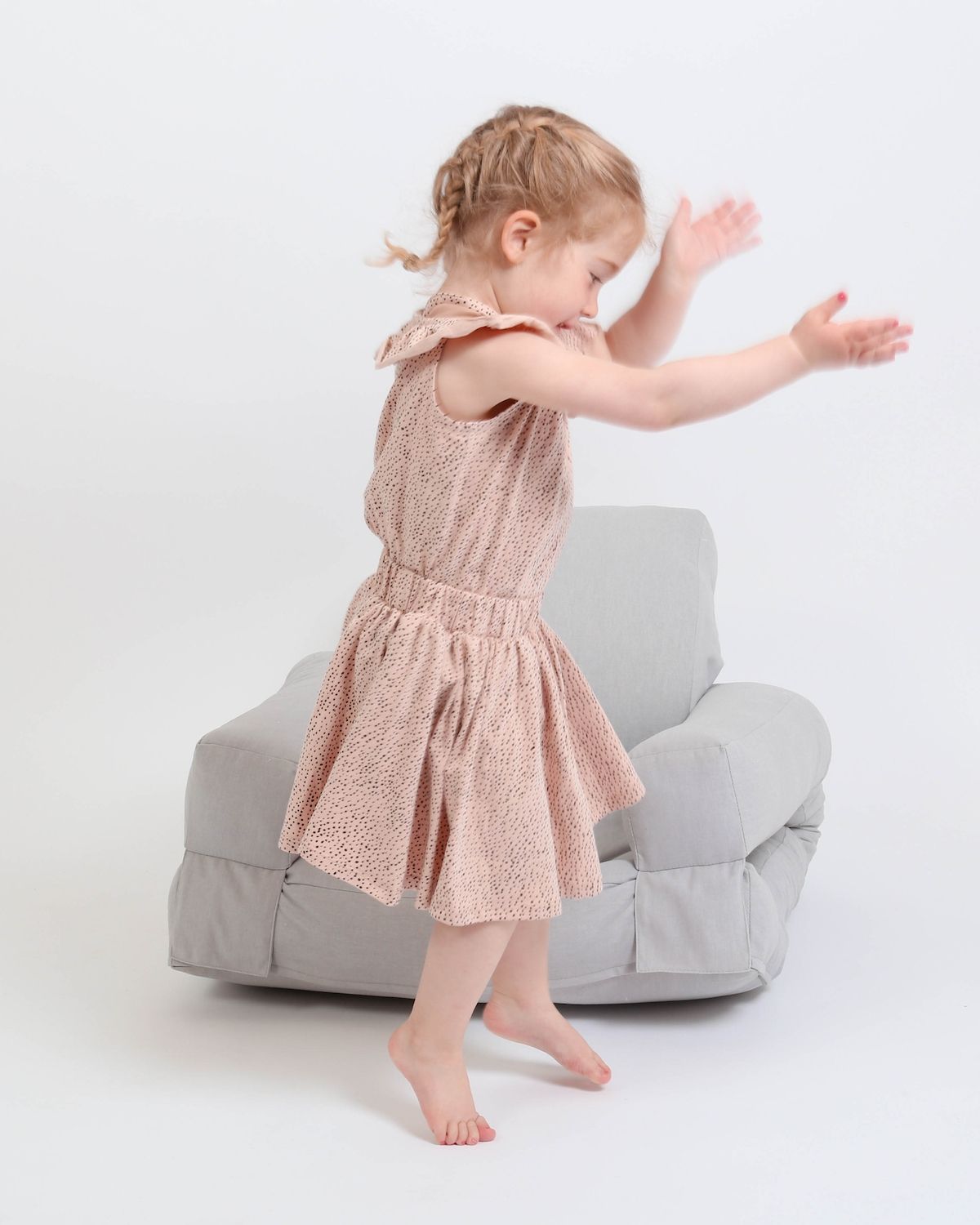 Mini Hippo Children's Stol, Offwhite