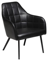 Embrace Lounge Chair, Vintage Black Leatherette med svart ben