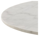 Amsterdam spisebord, Ø105, White Guangxi Marble/Matte Black