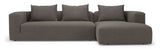 Kornum Sofa med Chaise Longue Right, Taupe