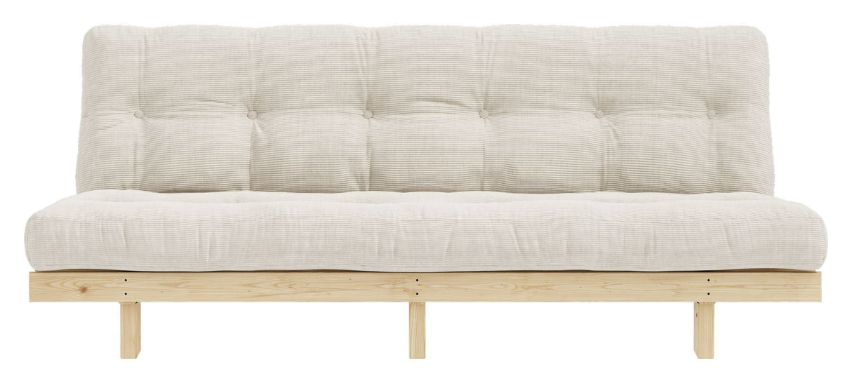 Magre sofa seng, furu/elfenben fløyel