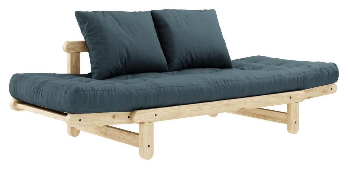 Beat Sofa Bed, Nature, Pine/Petroleum Bluespetroleum Blue