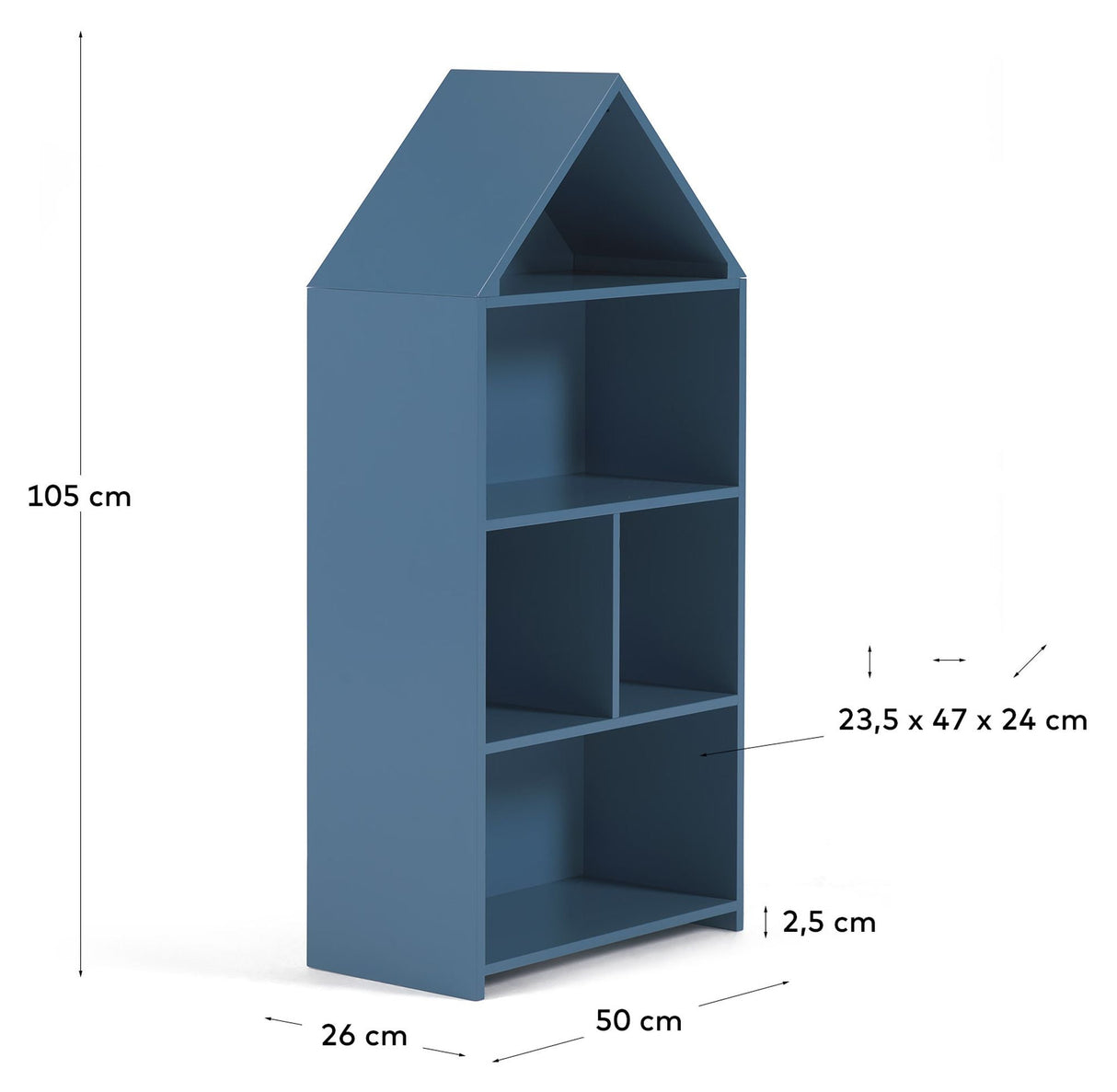 Celeste Kids 'Little House Bookcase, Blue