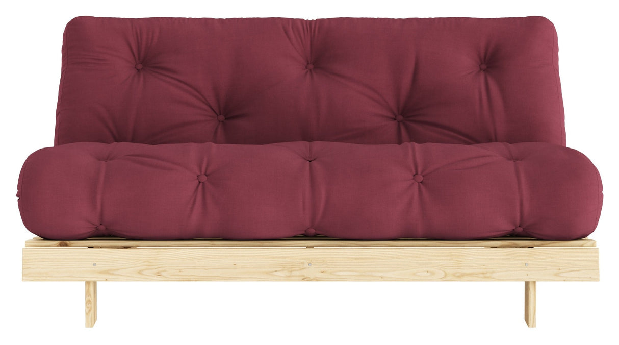 Røtter 160 sofa seng, furu/Bordeaux,