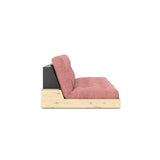 Base sofa seng, sorbet rosa/svart