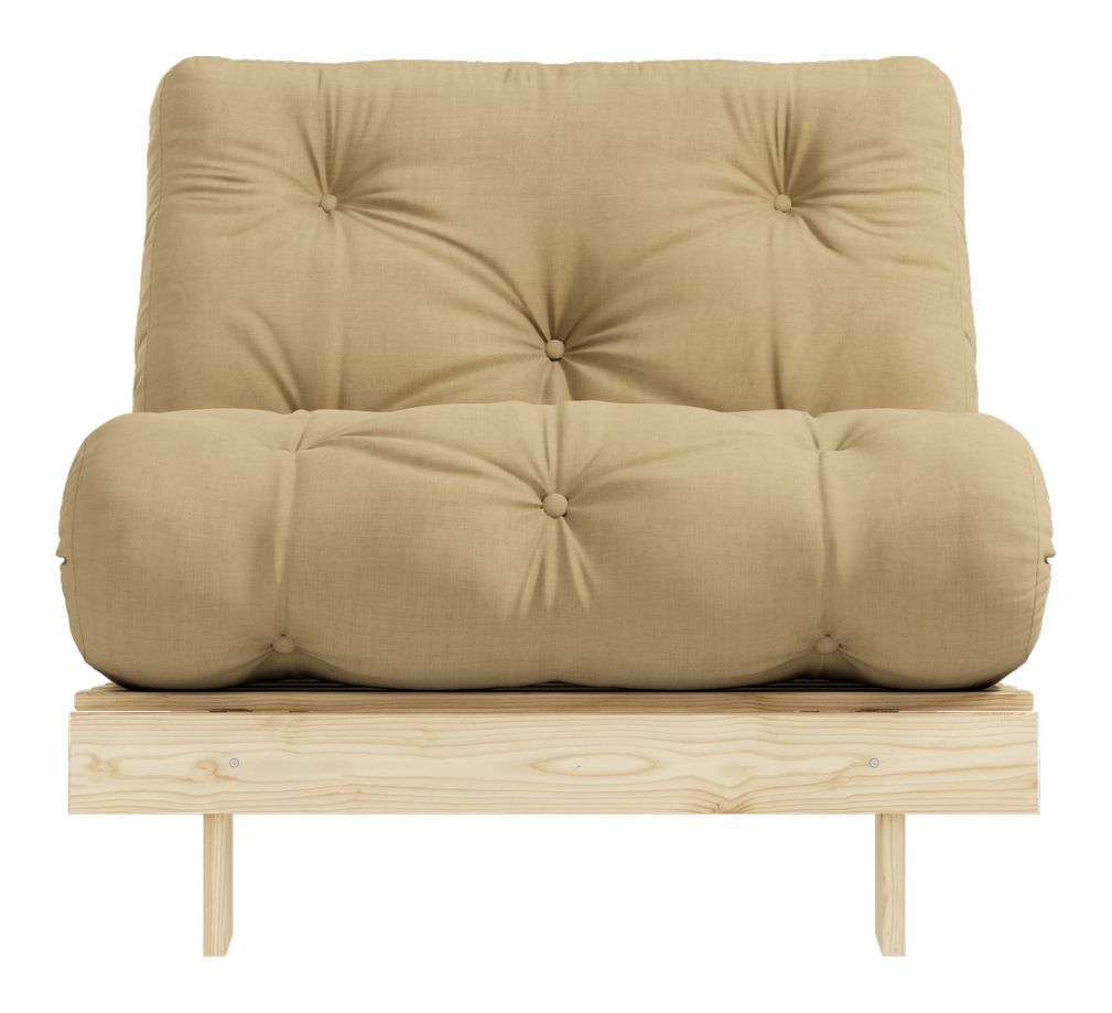 Røtter 90 sofa seng, furu/beige