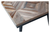 Rhombic salongbord - teak/jern, 120x60