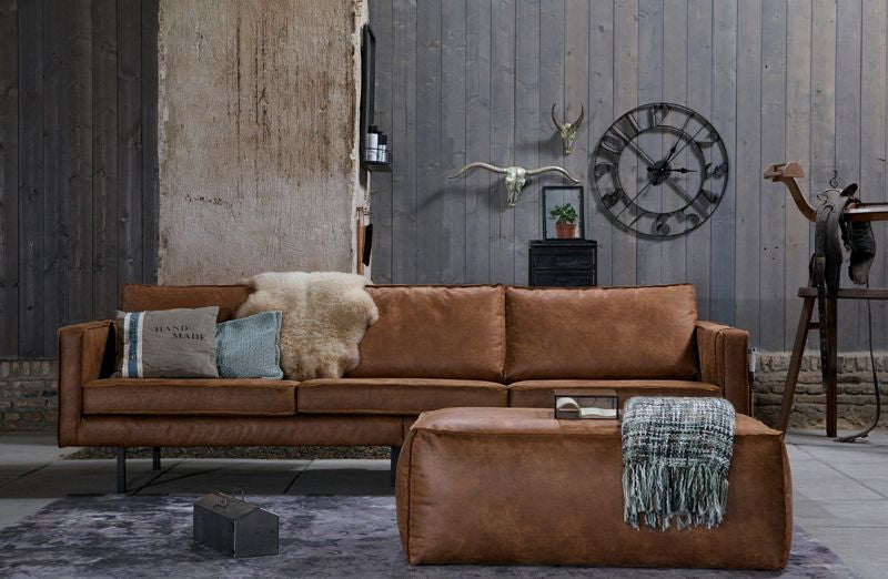 Rodeo 3-seters sofa i Eco-Leather, Cognac