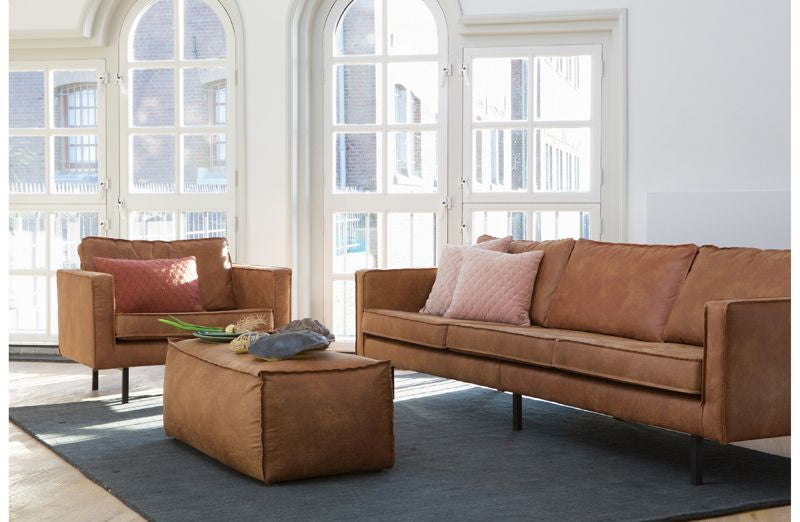 Rodeo 3-seters sofa i Eco-Leather, Cognac