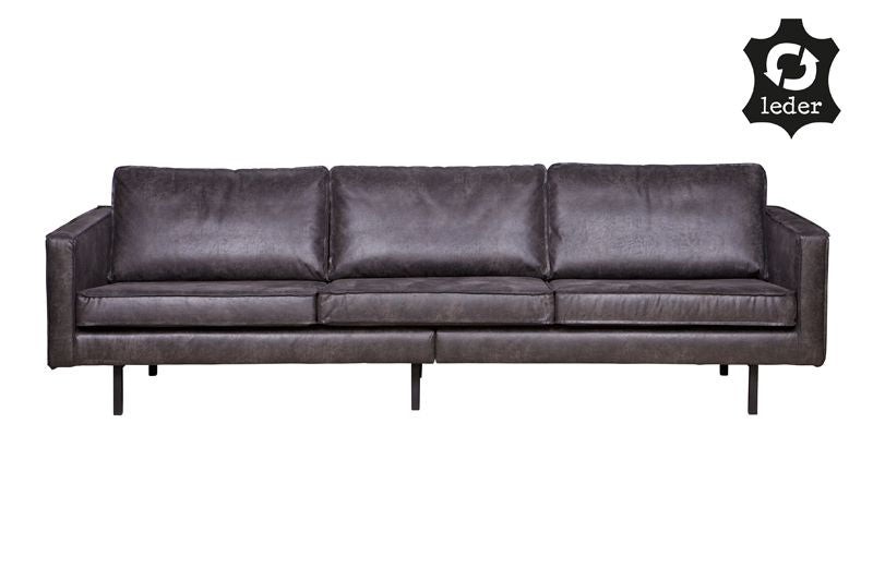 Rodeo 3-seters sofa i øko-skinn-svart