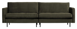 Rodeo Classic 3-PERS. Sofa, mørkegrønn fløyel