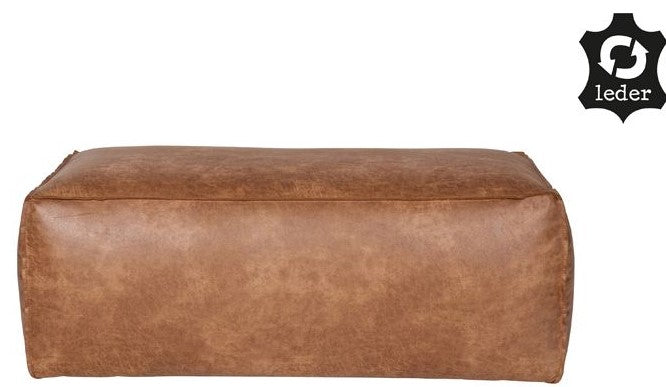 Rodeo Pouf i Eco-Leather, Cognac