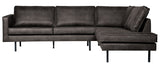 Rodeo sofa m/høyre vender sjesel - svart