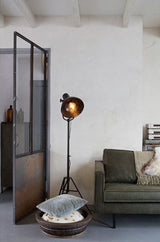 Spotlight Floor Lamp - Black Metal