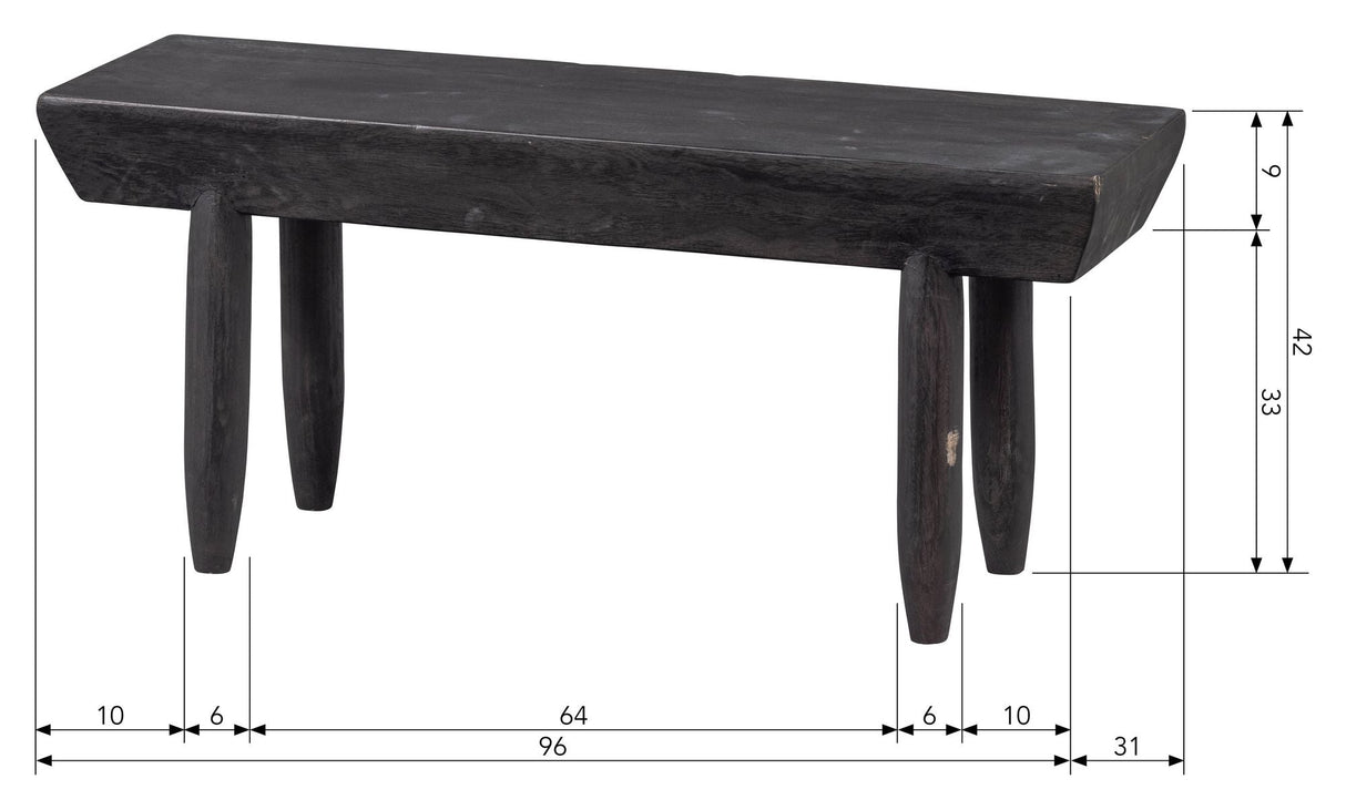 Stall Bench, B96, Matte Black