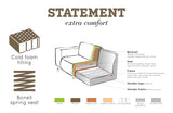 Uttalelse 3-personer. Sofa, Cognac Eco-Leather