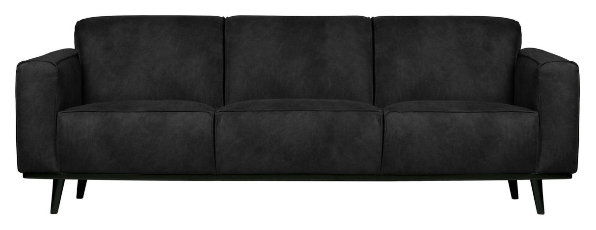 Uttalelse 3-personer. Sofa, svart semsket skinn