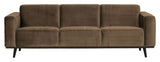 Uttalelse 3-personer. Sofa, taupe velour