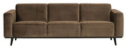 Uttalelse 3-personer. Sofa, taupe velour