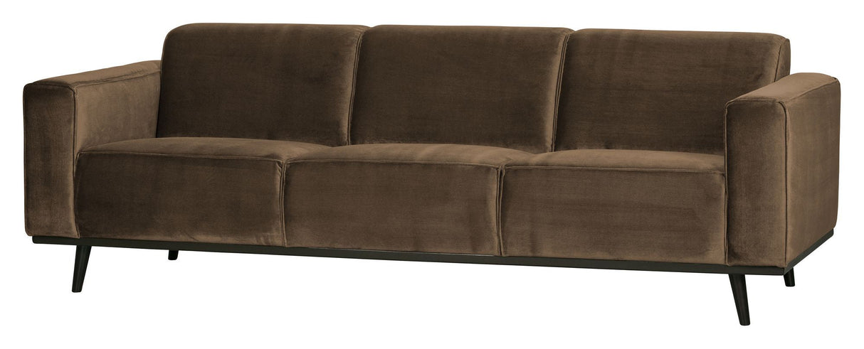 Uttalelse 3-personer. Sofa, taupe velour