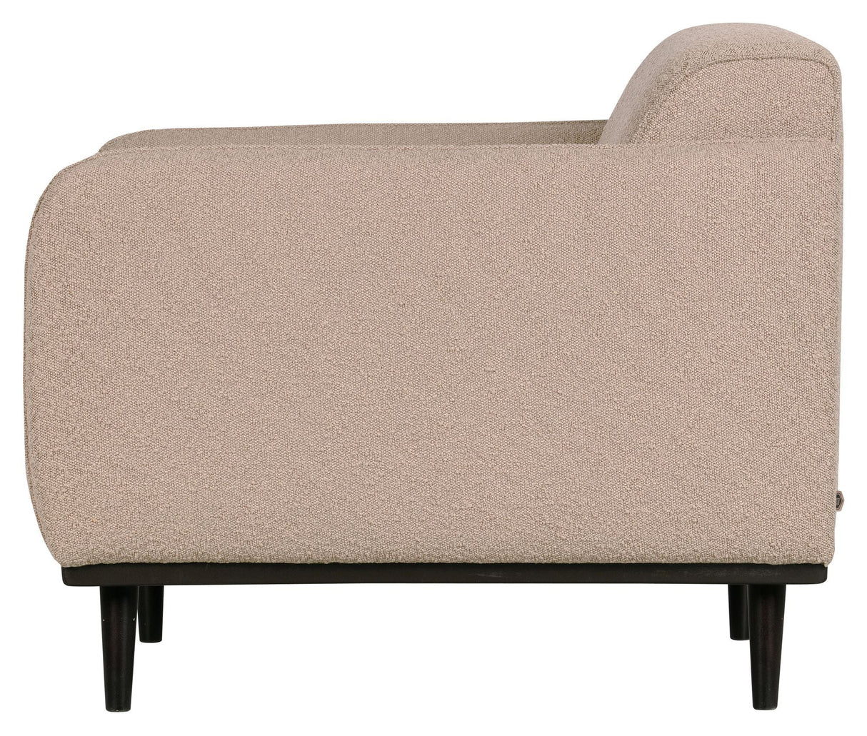 Uttalelse lenestol med armlener, beige bouclé