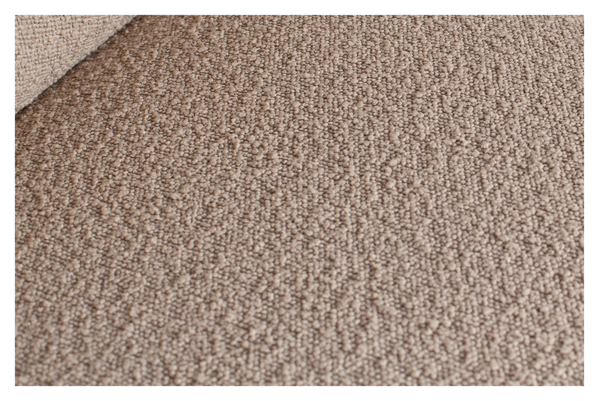 Uttalelse sofa med venstre venstre sjesel, beige bouclé