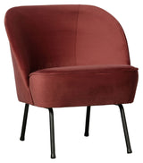 Vogue Lounge Chair - kastanje velour