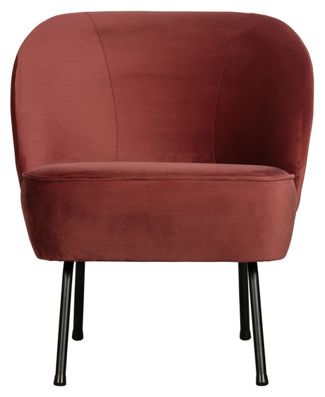 Vogue Lounge Chair - kastanje velour