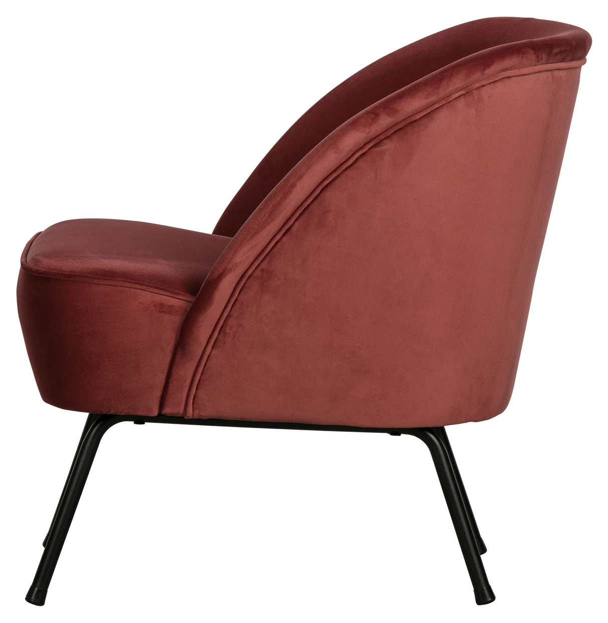 Vogue Lounge Chair - kastanje velour