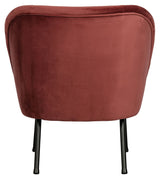 Vogue Lounge Chair - kastanje velour