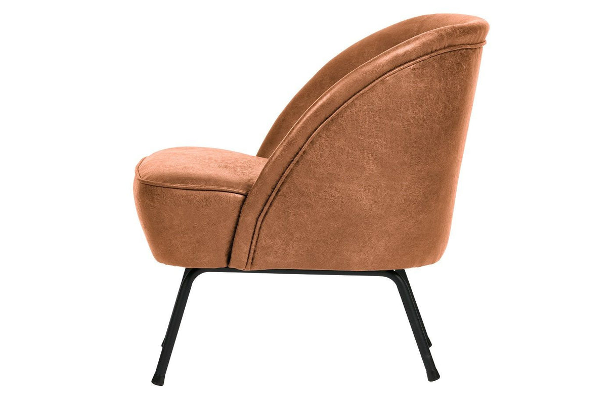 Vogue Lounge Chair, Cognac Recycled Leather