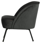 Vogue Lounge Chair, Black Velvet