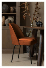 Vogue Dining Chair, Rust Velvet