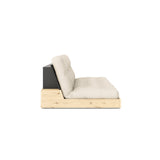 Basesofa, lin/svart