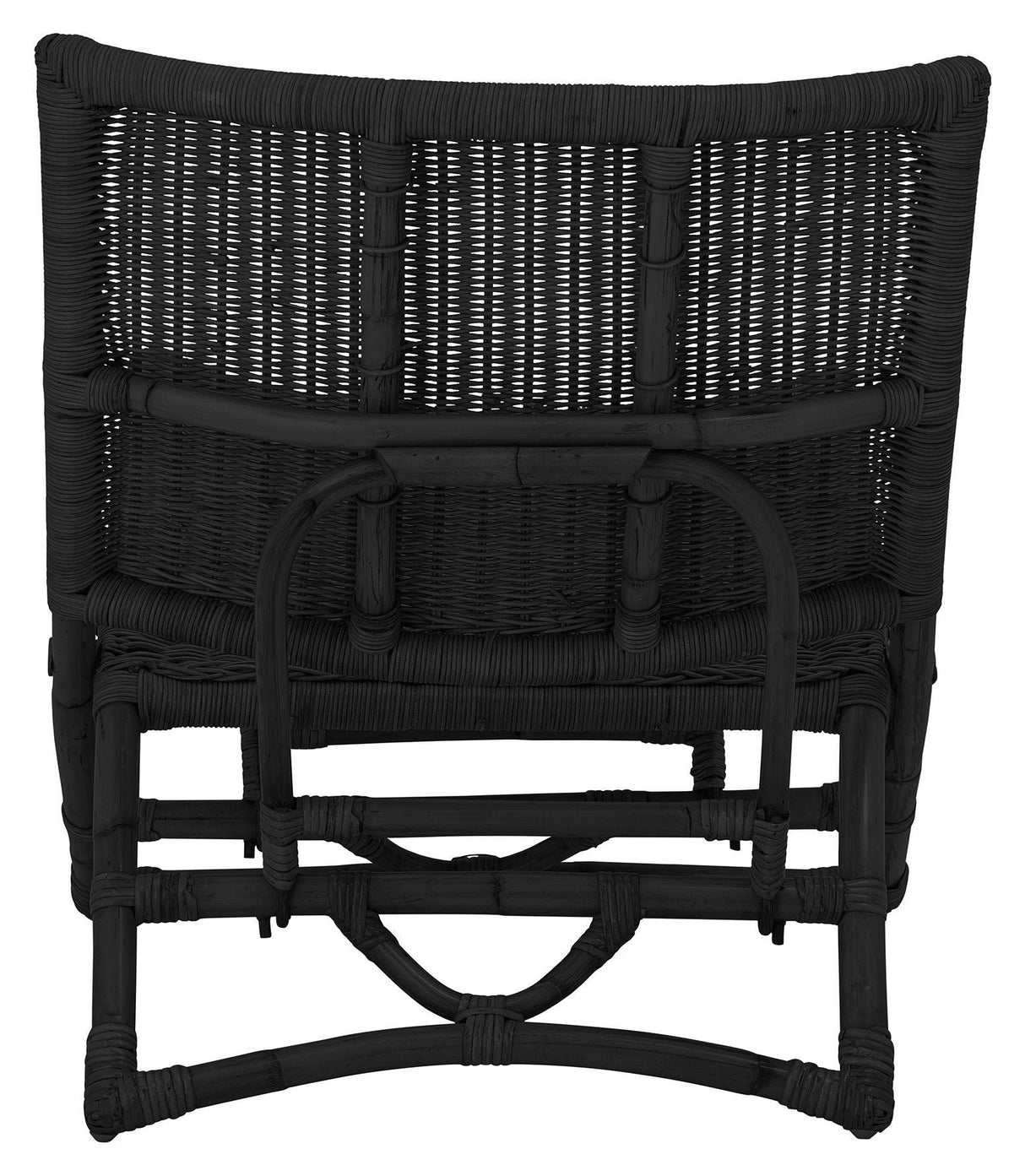 Bloomingville Baz Lounge Chair, Black, Rattan