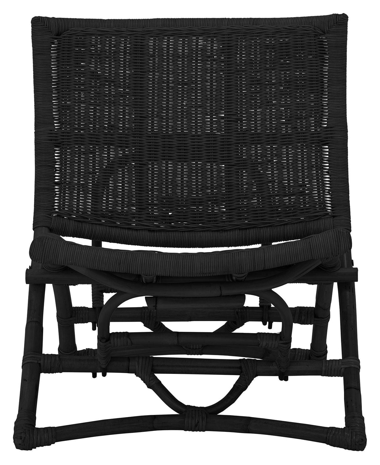 Bloomingville Baz Lounge Chair, Black, Rattan