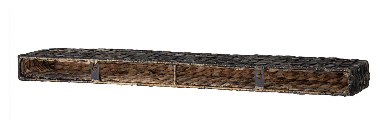 Bloomingville Celina Shelf in Water Hyacinth, 75x12.5, Black