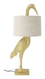 Bloomingville Heron bordlampe, gull, polyresin