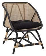 Bloomingville Loue Lounge Chair, Black, Rattan