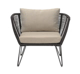 Bloomingville Mundo Lounge Chair m/puter, svart