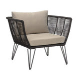 Bloomingville Mundo Lounge Chair m/puter, svart